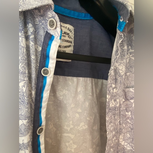 PROJEK Raw Floral print Mens 100% cotton Short Sleeve Button Up Shirts. S. - Picture 5 of 12